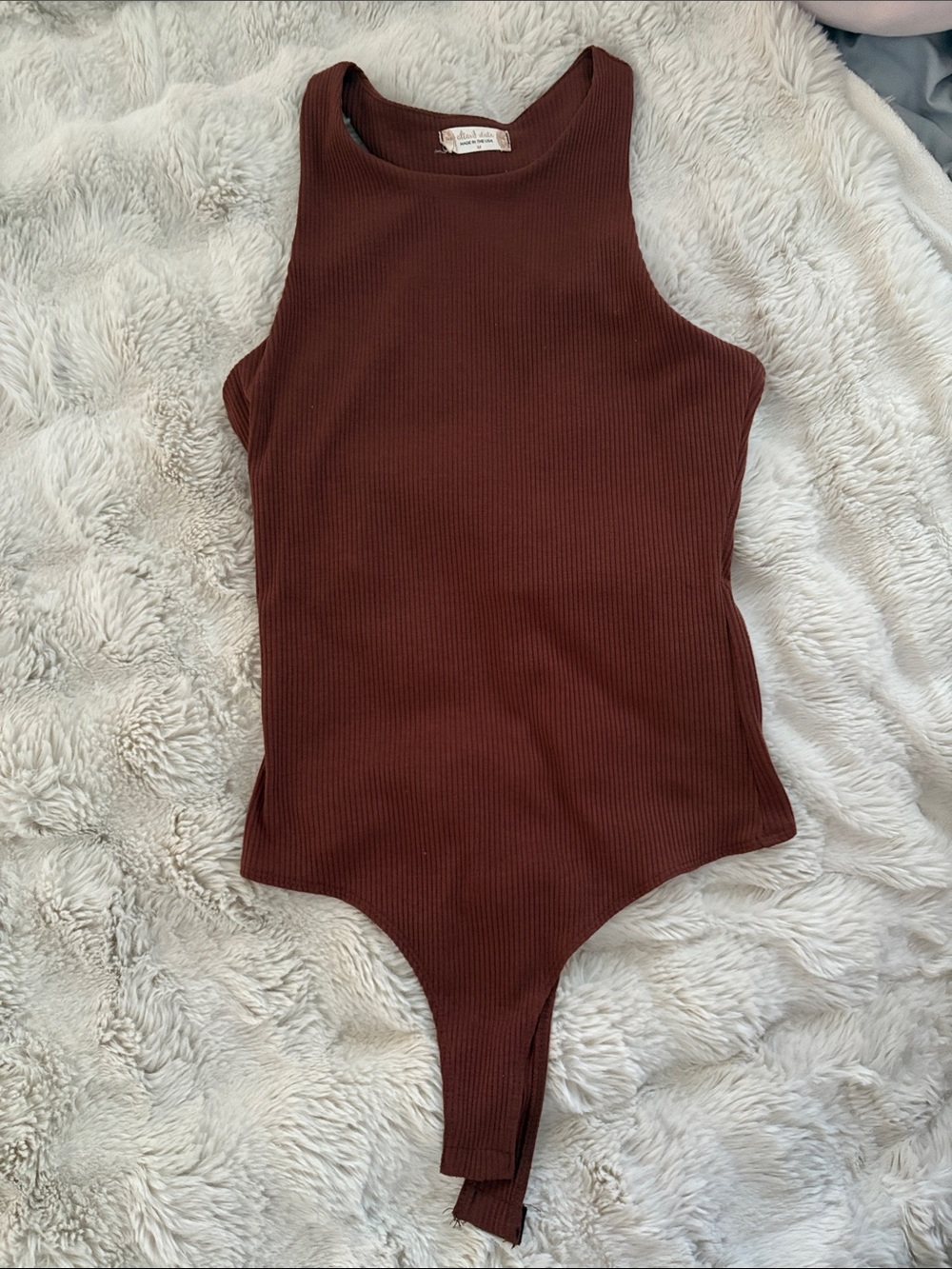 Altar’d State - Ribbed One-Piece Bodysuit in chocolate Brown